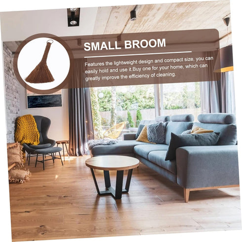 1pc Dust Broom Mini Fireplace Household Cleaning Tools Mini Table Cinnamon Broom Desk Broom Cleaning Tool Duster Home Use Mini Broom House Use Cle...