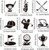 9PCS Golf Stencils Set Golf Cart Caddy Golf Club Caddy Bag Golf Accessories Golf Ball Stencil 6×6inch Washable PET Material T-Shirts/Albums/Cards ...