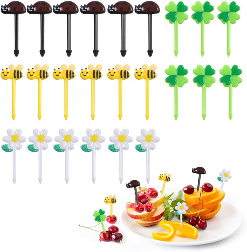 Giantree 24PCS Animal Food Picks for Kids, Food Picks for Kids, Forks for Kids, Reusable Toddler Fruit Toothpicks Cute Kids Lunch Accessories for ...