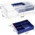 BTSKY Clear Plastic Storage Box with Removable Tray Multipurpose Stationery Storage Box with Handle Handy Sewing Box Art Craft Supply Organizer Ho...