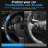 Car Steering Wheel Cover, Anti-Slip Breathable Auto Steering Wheel Protector for Women Men, Leather Carbon Fiber Vehicle Interior Accessories, 15 ...