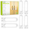 6 Pack Adjustable Cabinet Locks for Babies, U-Shaped Baby Proofing Child Locks for Kids Toddlers Safety, Sliding door latches for Cabinets, Drawer...