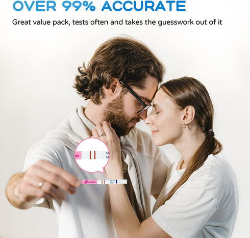 Pregnancy Tests with Cup, HEAL-CHECK Bulk Pregnancy Test Strips for Home Detection, Over 99% Accuracy, Individually Wrapped, Extra-Wide 5mm HCG Te...