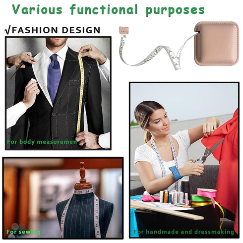 Tape Measure for Body Measuring Medical Body Cloth Tailor Craft Dieting Measuring Tape, 79 Inch/2 M Dual Sided Retractable Measuring Tape for Body...