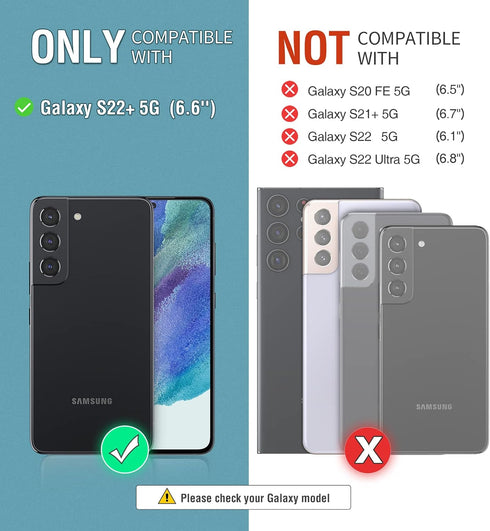 OCASE Compatible with Galaxy S22 Plus 5G Wallet Case, PU Leather Flip Folio Case with Card Holders RFID Blocking Kickstand [Shockproof TPU Inner S...