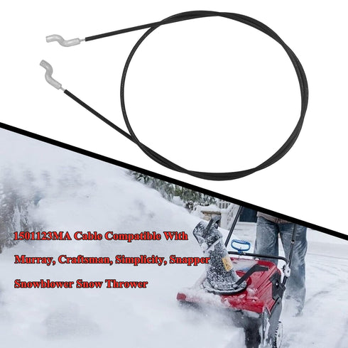 1501123MA Upper Drive Clutch Cable for Murray Craftsman Front Wheel Drive 2-Stage Snow Thrower Snowblower 1501123 MT1501123MA...