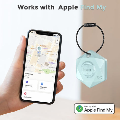 Swissdigital Design Key Finder Locator Works Apple Find My Bluetooth, Tracker Works with Apple Find My for Backpacks, Keys and Personal Items...