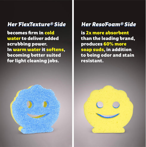 Scrub Daddy Scrub Mommy Special Edition Summer - Scratch-Free Multipurpose Dish Sponge - BPA Free & Made with Polymer Foam - Stain & Odor Resistan...