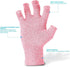 DISUPPO Arthritis Compression Gloves Relieve Pain from Rheumatoid, RSI,Carpal Tunnel, Hand Gloves Fingerless for Computer Typing and Dailywork, Su...