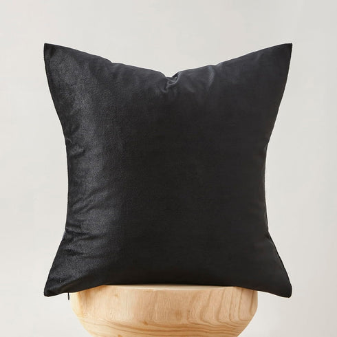 GIGIZAZA Black Velvet Pillow Covers 24x24,Decorative Square Throw Pillows Modern Covers Big Solid Living Room Pillow Cases for Couch Pack of 2...