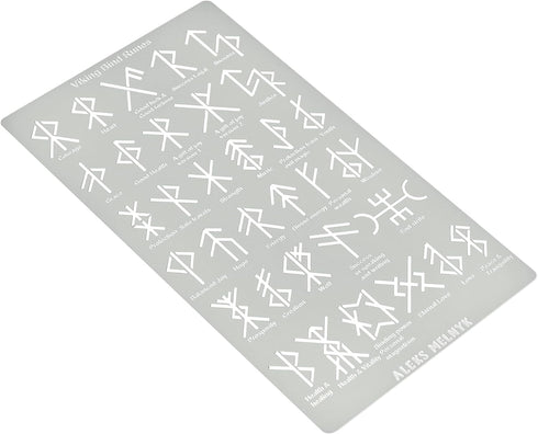Aleks Melnyk No.412 Metal Stencil, Viking Bind Runes Generator, Bindrune, Ancient Alphabet, Sigil Magic Alphabet Stencil 1 PC, Letter Template for...