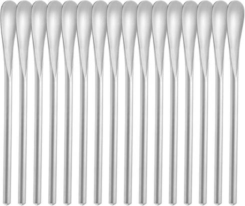 16 Pieces 5In/12.8cm Stainless Stee Coffee Stirrer Spoon Reusable & Cocktail Stirrer & Tiny Spoon & Iced Tea Spoon & Bar Spoon.Dishwasher safe...