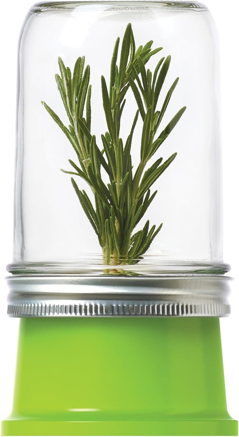 Jarware Herb Saver Lid for Wide Mouth Mason Jars, Green...