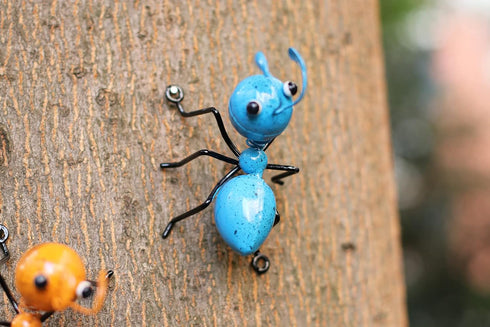 Metal Ants Garden Decor, Wall Decoration Lawn Bar Bedroom Living Room Hanging Decoration, Sculpture Ant Art Accents Yard Fence Ornaments, Office S...
