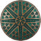 Bezelry 10 Pieces Tribal Sun Metal Shank Buttons. 23mm (7/8 inch) (Copper Green)...