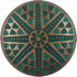 Bezelry 10 Pieces Tribal Sun Metal Shank Buttons. 23mm (7/8 inch) (Copper Green)...