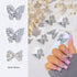 20Pcs Silver Butterfly Bow Nail Charms LRKNNO Shiny 3D Butterfly Nail Gems Charms for Nails Alloy Bows Nail Rhinestones Crystals Butterfly Nail Ar...