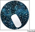 Cool Blue Galaxy Night Sky Pattern Mouse Pad Round Non-Slip Rubber Mousepad Laptop Office Computer Decor Cute Desk Accessories Customized Design M...