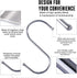 WHITECLOUDZ 30-Pack Silver S Hooks for Hanging Plants, Stainless Steel S hooks for hanging heavy-duty, Closet Hooks for Hanging Clothes, Durable k...