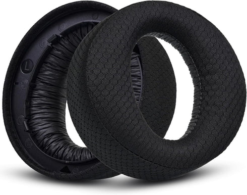 Earpads Replacement for Sony Playstation Pulse 3D Wireless Headset PS5, Ear Pads Cushions with Noise Isolation Foam (Black: (Breathing Fabric + Me...