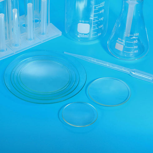 PATIKIL 90 mm Diameter Watch Glass, 6 Packs Beaker Cover Smooth Edges Chamfered Arc for Laboratory, Transparent...