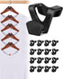 HOUSE DAY Space Saving Hanger Hooks 60 Pack, Black Clothes Hanger Connector Hooks, Heavy Duty Hanger Hooks Space Saver, Premium College Dorm Room ...