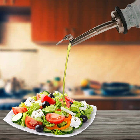 Axe Sickle 2 Pcs Oil Spout Liquor Bottle Pourer Spouts Stainless Steel Speed Pour Spouts Olive Oil Dispenser Spout for About 3/4" Bottle Mouth, wi...