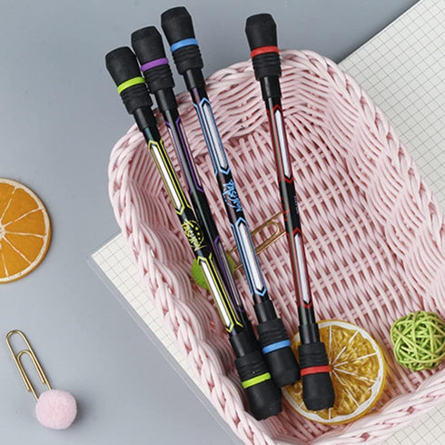XIANNV 4 Pcs Spinning Cool Pens Stationery Set for Girls Boys Kids Teens Student Gift, Black Ink, ?0.5 mm?...
