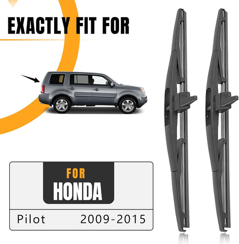 2 Wipers Replacement for Honda Pilot Rear Windshield Wiper Blade 2009-2015,2 Pieces of Rear Wiper Blade 14 inch…...