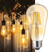 Brightown Led Edison Bulbs - 4 Packs E26 Dimmable 60 Watt Equivalent 6W LED Bulbs, 2700K Amber Bulbs Vintage Warm White Light Bulbs, 470 Lumens...