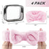 4 Pack Skincare Headband Bow Microfiber Spa Facial Headband for Women Makeup Head Band Coral Fleece Hair Band for Washing Face, Shower...