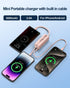 Mini Portable Charger Small Power Bank 5000mAh Battery Pack with Built-in USB C and LT Cables Ultra Compact Portable Charger for iPhone 15 14 13 1...