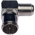 CESS Right Angle Coax F-Jack to F-Quick Push On Plug, Male/Female Adapter - Support Comcast, Time Warner, Cox Communications, Charter Communicatio...