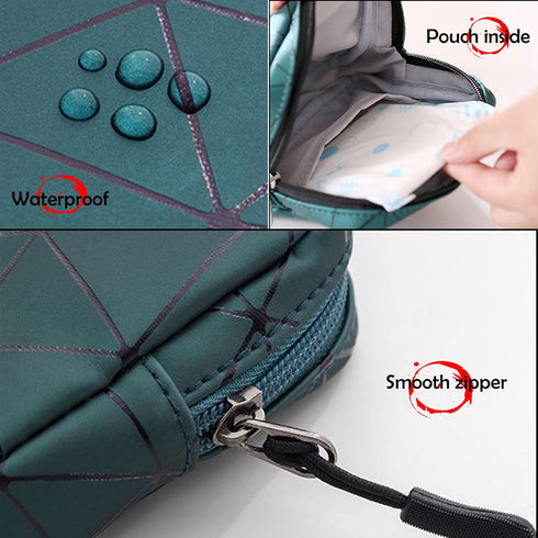 Sanitary Napkin Storage Bag,Leather Waterproof Feminine First Period Bag with Zipper for Teen Girls Women,Menstrual Cup Pouch,Small Makeup Pouch,W...