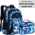 Fenrici Lunch Box for Boys, Kids Insulated Lunch Bag, Soft Sided Compartments, Spacious, BPA Free, Food Safe, 10.8in x 8.5in x 2.8in, Shark, Camo...
