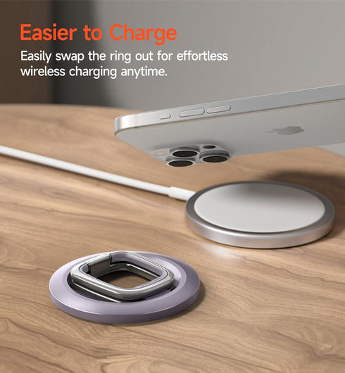 SURITCH for MagSafe Phone Grip, Magnetic Phone Ring Holder for MagSafe, Magnetic Phone Grip Stand Finger Loop Ring Kickstand for iPhone 15 Pro Max...