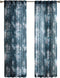 Madison Park Simone Floral Design Sheer Single Window Curtain Voile Privacy Drape for Bedroom, Livingroom, 50" x 95", Navy (MP40-6623)...