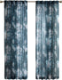 Madison Park Simone Floral Design Sheer Single Window Curtain Voile Privacy Drape for Bedroom, Livingroom, 50" x 95", Navy (MP40-6623)...