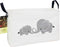 HUNRUNG Rectangle Storage Basket Cute Canvas Organizer Bin for Pet/Children Toys, Books, Clothes Perfect for Rooms/Playroom(Elephant)...