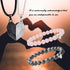 EIELO 4Pcs Couples Bracelet Necklace Set Matching His and Hers Promise Love Heart Pendant Necklace Bracelet for Couples Long Distance Relationship...