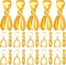 Aylifu 60 Pieces Golden Pinch Necklace Clasps Bails Brass Clip Buckle Bead Pendant Connectors Pinch Dangle Findings for DIY Jewelry Making Craft S...