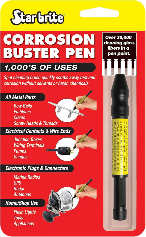 STAR BRITE Corrosion Buster Pen - Precision Rust & Corrosion Removal Tool for Electrical Connections, Marine Gear, Fishing Equipment & More - Easy...