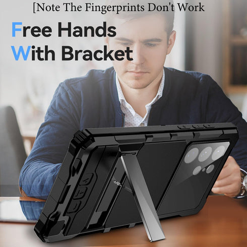 for Samsung Galaxy S23 Ultra Case Metal Hard Armor for Galaxy S23Ultra 5G Phone case para Screw Built-in Screen Lens Protection Military Grade [No...