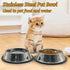 Fhiny 4Pcs Stainless Steel Dog Cat Bowl with Rubber Base Pet Food and Water Feeder Bowls Stackable Non-Slip Dish Plate for Small Medium Animals Pu...