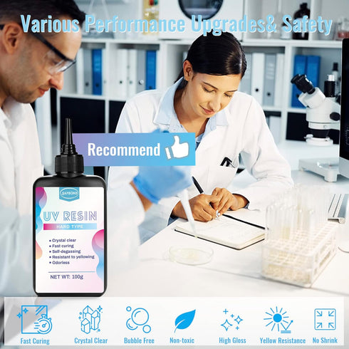 UV Resin kit Jewelry Making: 200g Crystal Clear Hard Glue Epoxy Resin for Beginners DIY Art Crafts Casting Curing...