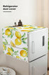 Microwave Oven Dust Cover, Yellow Lemon Watercolor Fruits Anti-Slip Refrigerator Dust Cover Washing Machine Top Cover with Storage Pockets 12" X 3...