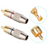 EEEKit 20Pack RCA Male Plug Solder, Gold Audio Video Adapter Connector for Speaker Wire Wall Plate Home Theater Audio Video Receiver Amplifiers an...