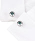 Mens classic cufflinks business wedding shirts gifts (Peacock green)...