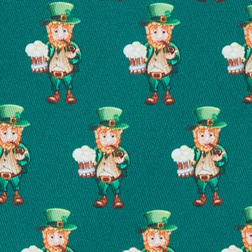 Jacob Alexander Men's Happy Saint Patrick's Day Leprechaun Holding Drinks Pattern Regular Length Neck Tie...