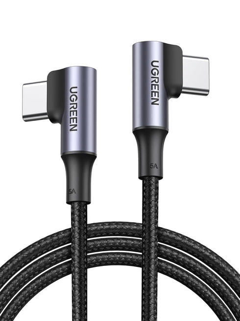 UGREEN 100W USB C to USB C Cable, 90 Degree Type C Cable for iPhone 15/15 Plus/15 Pro/15 Pro Max, MacBook Pro 2022, iPad Pro 2022, Samsung Galaxy ...